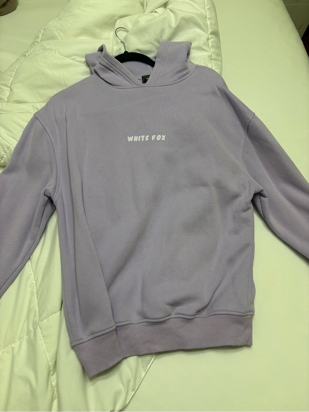 White Fox Light Purple Logo Hoodie